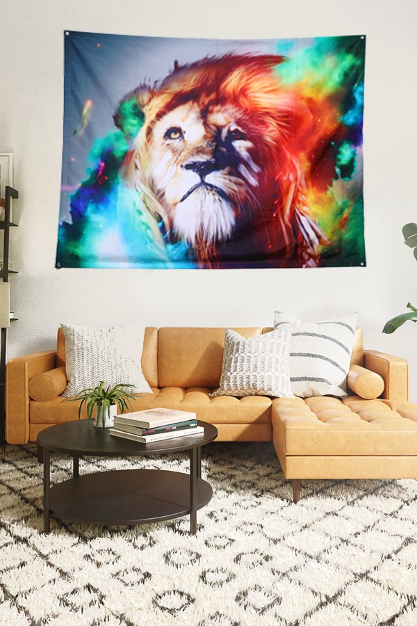 Colourfull Lion Tapestry