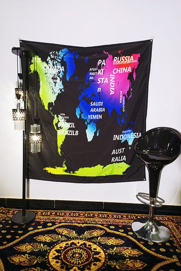 World Map Tapestry