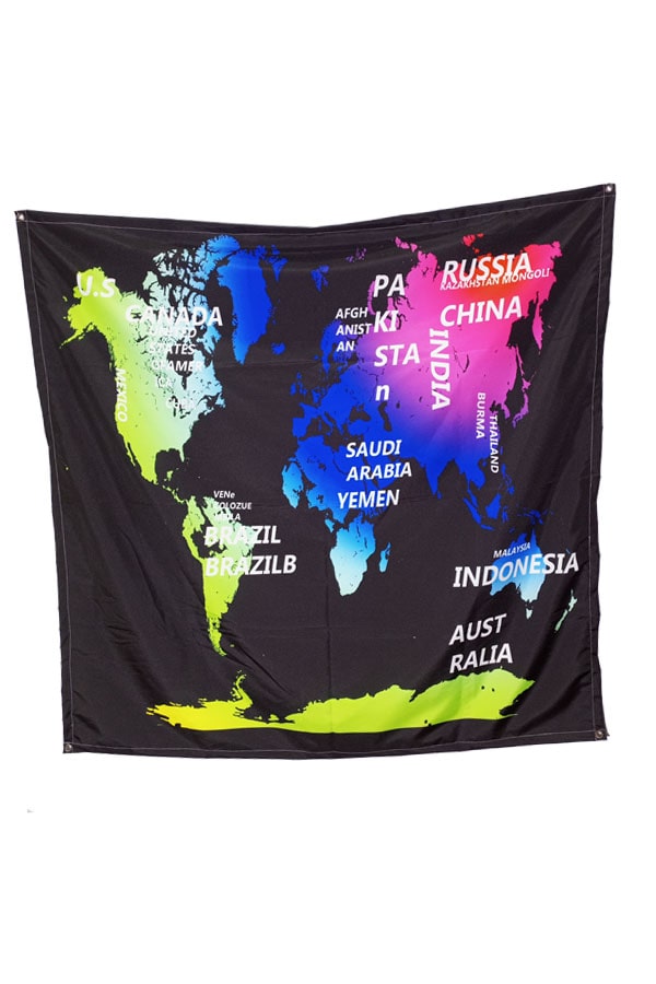 World Map Tapestry