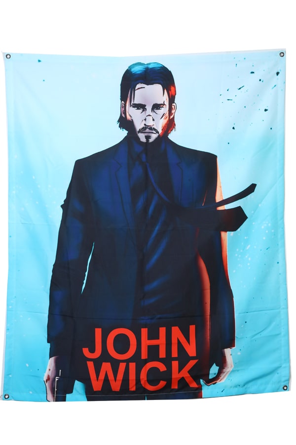 John Wick Cartoon Art Tapestry