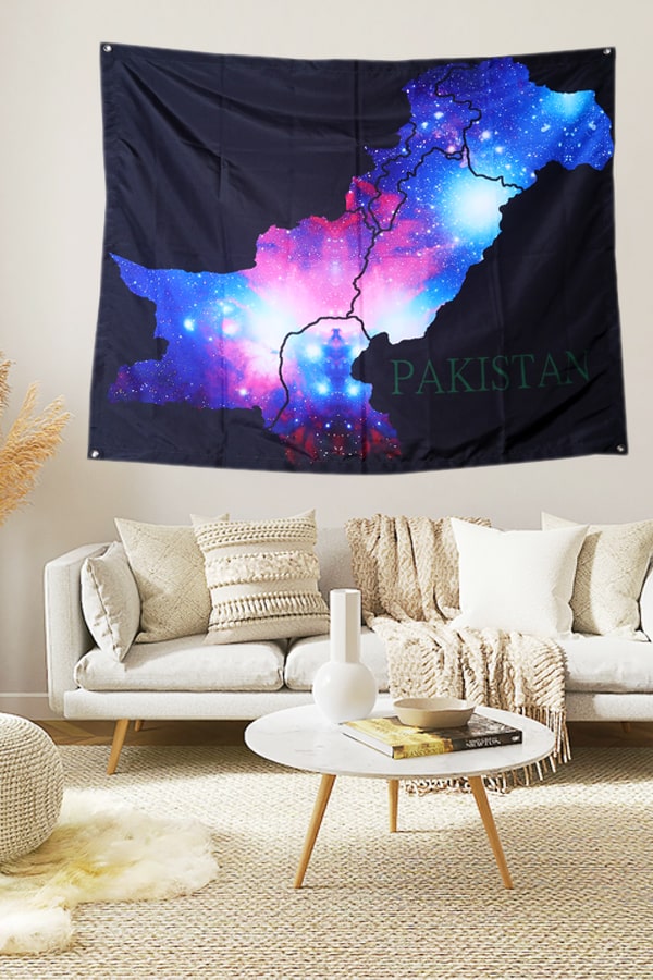 Pakistan Space Map Tapestry