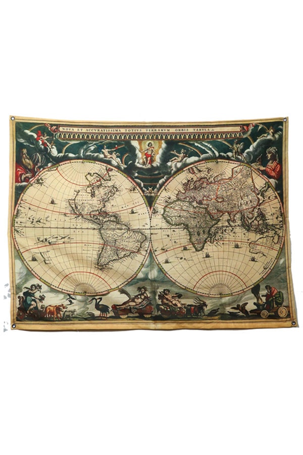 History Travel Map Tapestry